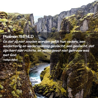 Picture 02 - Psalmen 78:8 NLD - En dat zij niet zouden worden gelijk hun vaders, - Bible Verse Picture
