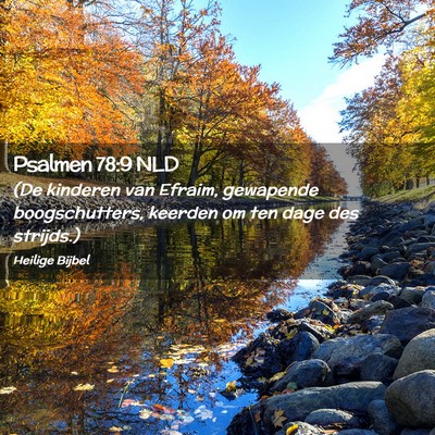 Picture 02 - Psalmen 78:9 NLD - (De kinderen van Efraim, gewapende boogschutters, - Bible Verse Picture