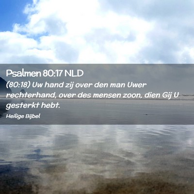 Picture 02 - Psalmen 80:17 NLD - (80:18) Uw hand zij over den man Uwer - Bible Verse Picture
