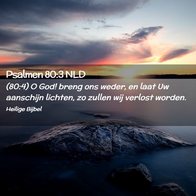 Picture 02 - Psalmen 80:3 NLD - (80:4) O God! breng ons weder, en laat Uw - Bible Verse Picture