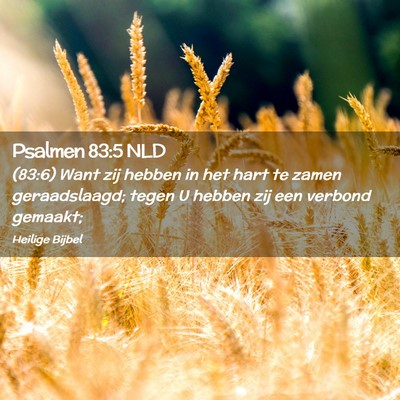 Picture 02 - Psalmen 83:5 NLD - (83:6) Want zij hebben in het hart te zamen - Bible Verse Picture