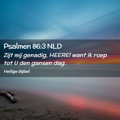 Picture 02 - Psalmen 86:3 NLD - Zijt mij genadig, HEERE! want ik roep tot U den - Bible Verse Picture