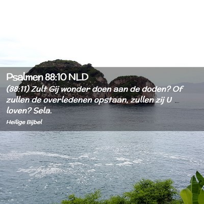 Picture 02 - Psalmen 88:10 NLD - (88:11) Zult Gij wonder doen aan de doden? Of - Bible Verse Picture