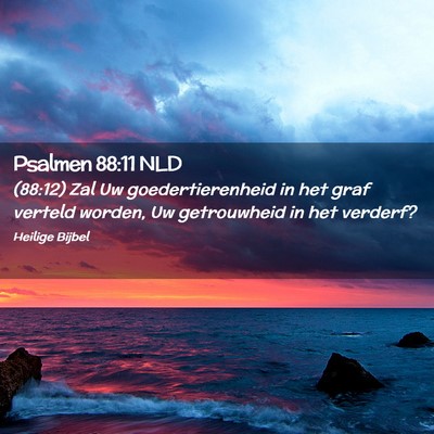 Picture 02 - Psalmen 88:11 NLD - (88:12) Zal Uw goedertierenheid in het graf - Bible Verse Picture