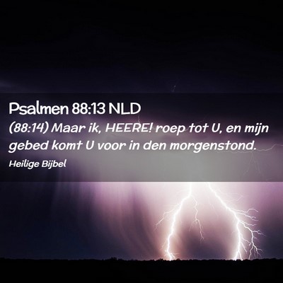 Picture 02 - Psalmen 88:13 NLD - (88:14) Maar ik, HEERE! roep tot U, en mijn gebed - Bible Verse Picture