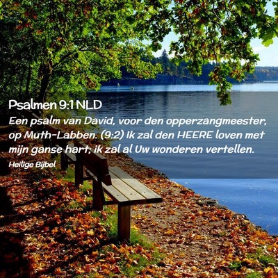Picture 02 - Psalmen 9:1 NLD - Een psalm van David, voor den opperzangmeester, - Bible Verse Picture