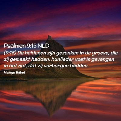 Picture 02 - Psalmen 9:15 NLD - (9:16) De heidenen zijn gezonken in de groeve, - Bible Verse Picture