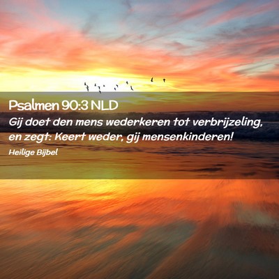 Picture 02 - Psalmen 90:3 NLD - Gij doet den mens wederkeren tot verbrijzeling, - Bible Verse Picture