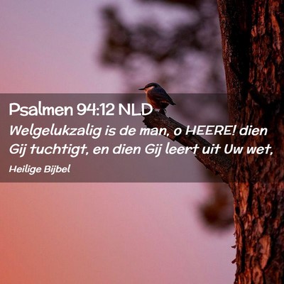 Picture 02 - Psalmen 94:12 NLD - Welgelukzalig is de man, o HEERE! dien Gij - Bible Verse Picture