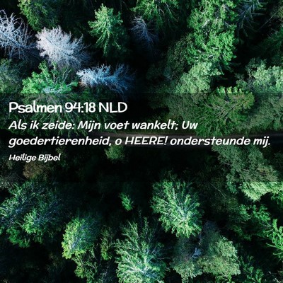 Picture 02 - Psalmen 94:18 NLD - Als ik zeide: Mijn voet wankelt; Uw - Bible Verse Picture