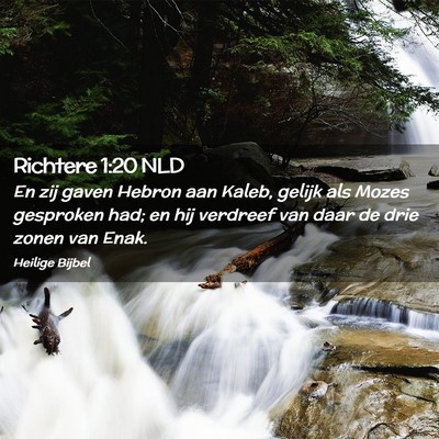 Picture 02 - Richtere 1:20 NLD - En zij gaven Hebron aan Kaleb, gelijk als Mozes - Bible Verse Picture