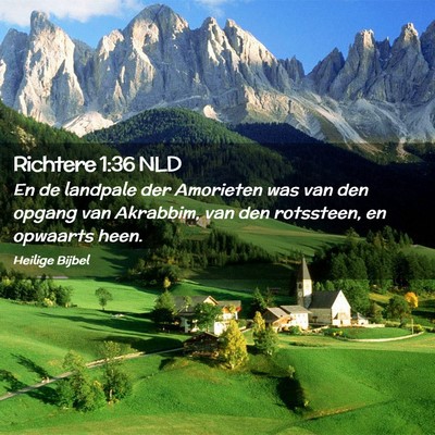 Picture 02 - Richtere 1:36 NLD - En de landpale der Amorieten was van den opgang - Bible Verse Picture