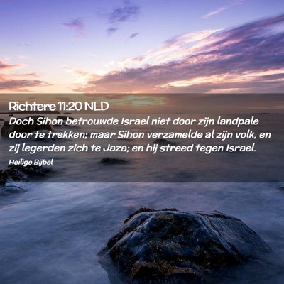 Picture 02 - Richtere 11:20 NLD - Doch Sihon betrouwde Israel niet door zijn - Bible Verse Picture