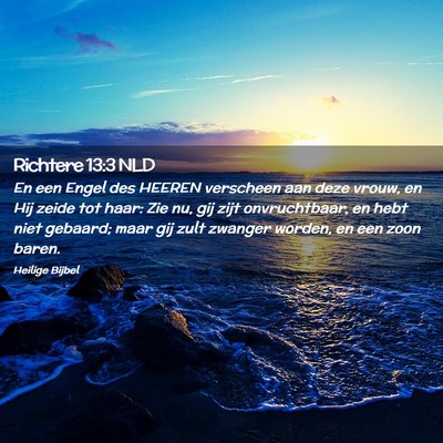 Picture 02 - Richtere 13:3 NLD - En een Engel des HEEREN verscheen aan deze vrouw, - Bible Verse Picture