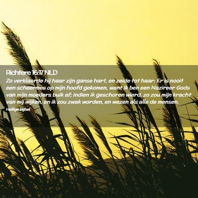 Picture 02 - Richtere 16:17 NLD - Zo verklaarde hij haar zijn ganse hart, en zeide - Bible Verse Picture