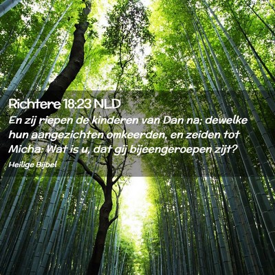 Picture 02 - Richtere 18:23 NLD - En zij riepen de kinderen van Dan na; dewelke hun - Bible Verse Picture