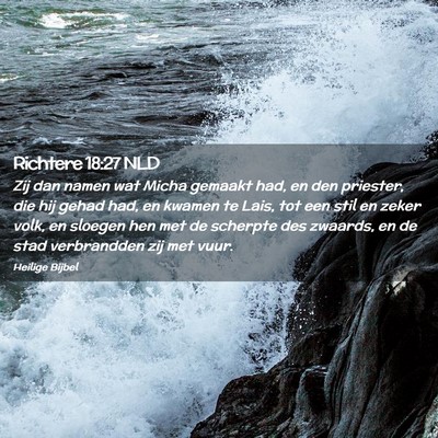 Picture 02 - Richtere 18:27 NLD - Zij dan namen wat Micha gemaakt had, en den - Bible Verse Picture