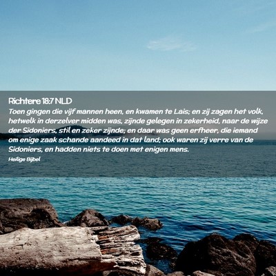 Picture 02 - Richtere 18:7 NLD - Toen gingen die vijf mannen heen, en kwamen te - Bible Verse Picture