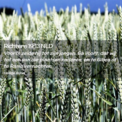 Picture 02 - Richtere 19:13 NLD - Voorts zeide hij tot zijn jongen: Ga voort, dat - Bible Verse Picture