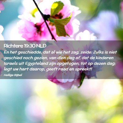 Picture 02 - Richtere 19:30 NLD - En het geschiedde, dat al wie het zag, zeide: - Bible Verse Picture