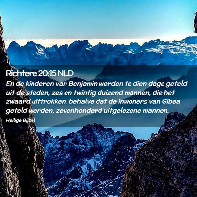 Picture 02 - Richtere 20:15 NLD - En de kinderen van Benjamin werden te dien dage - Bible Verse Picture