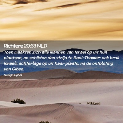 Picture 02 - Richtere 20:33 NLD - Toen maakten zich alle mannen van Israel op uit - Bible Verse Picture