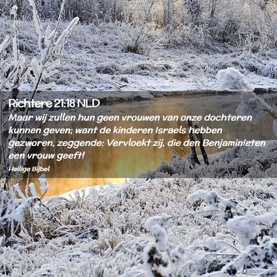 Picture 02 - Richtere 21:18 NLD - Maar wij zullen hun geen vrouwen van onze - Bible Verse Picture