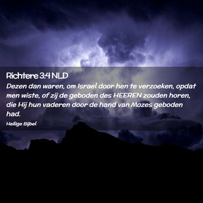 Picture 02 - Richtere 3:4 NLD - Dezen dan waren, om Israel door hen te verzoeken, - Bible Verse Picture