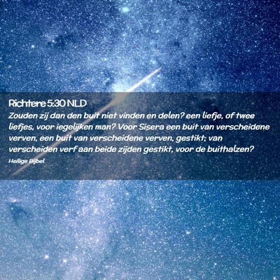 Picture 02 - Richtere 5:30 NLD - Zouden zij dan den buit niet vinden en delen? een - Bible Verse Picture