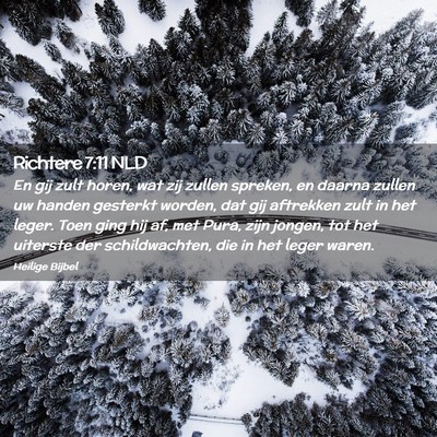 Picture 02 - Richtere 7:11 NLD - En gij zult horen, wat zij zullen spreken, en - Bible Verse Picture