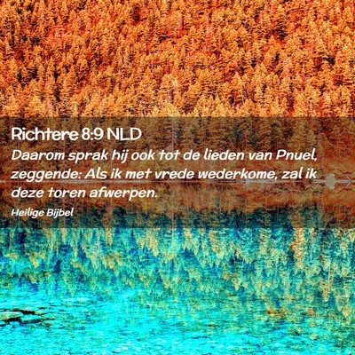Picture 02 - Richtere 8:9 NLD - Daarom sprak hij ook tot de lieden van Pnuel, - Bible Verse Picture