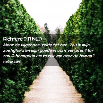 Picture 02 - Richtere 9:11 NLD - Maar de vijgeboom zeide tot hen: Zou ik mijn - Bible Verse Picture