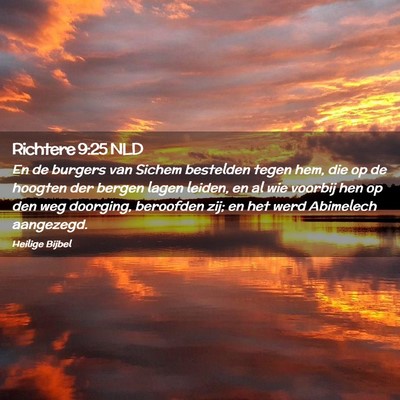 Picture 02 - Richtere 9:25 NLD - En de burgers van Sichem bestelden tegen hem, die - Bible Verse Picture