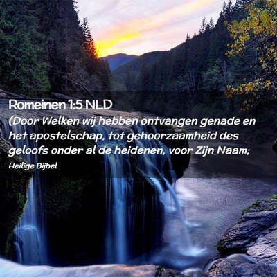 Picture 02 - Romeinen 1:5 NLD - (Door Welken wij hebben ontvangen genade en het - Bible Verse Picture