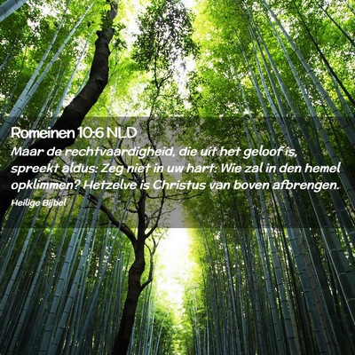 Picture 02 - Romeinen 10:6 NLD - Maar de rechtvaardigheid, die uit het geloof is, - Bible Verse Picture