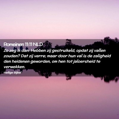 Picture 02 - Romeinen 11:11 NLD - Zo zeg ik dan: Hebben zij gestruikeld, opdat zij - Bible Verse Picture