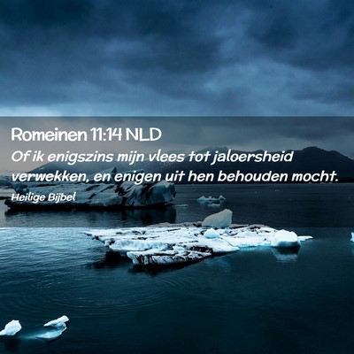 Picture 02 - Romeinen 11:14 NLD - Of ik enigszins mijn vlees tot jaloersheid - Bible Verse Picture