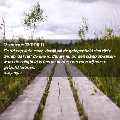 Picture 02 - Romeinen 13:11 NLD - En dit zeg ik te meer, dewijl wij de gelegenheid - Bible Verse Picture