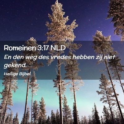 Picture 02 - Romeinen 3:17 NLD - En den weg des vredes hebben zij niet - Bible Verse Picture