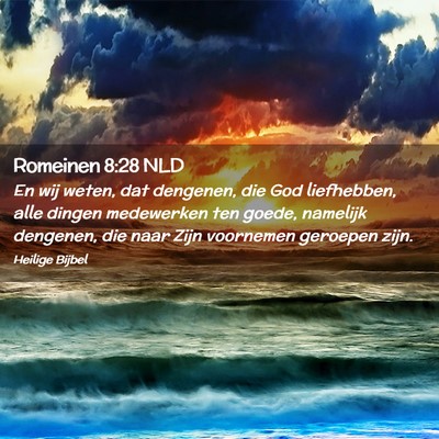 Picture 02 - Romeinen 8:28 NLD - En wij weten, dat dengenen, die God liefhebben, - Bible Verse Picture
