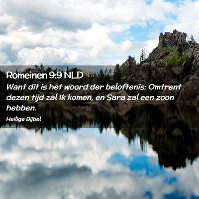 Picture 02 - Romeinen 9:9 NLD - Want dit is het woord der beloftenis: Omtrent - Bible Verse Picture