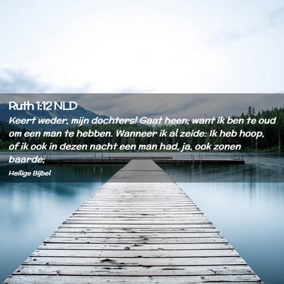 Picture 02 - Ruth 1:12 NLD - Keert weder, mijn dochters! Gaat heen; want ik - Bible Verse Picture