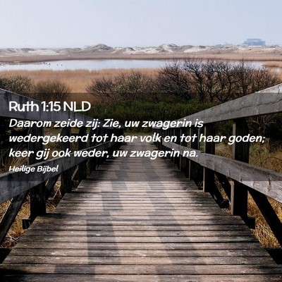 Picture 02 - Ruth 1:15 NLD - Daarom zeide zij: Zie, uw zwagerin is - Bible Verse Picture