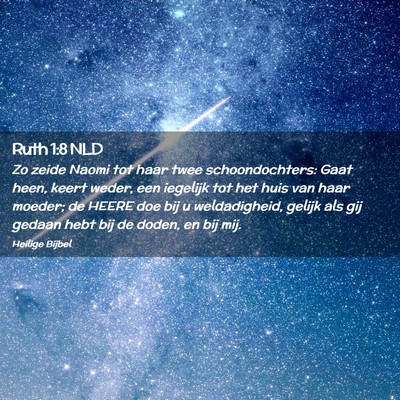 Picture 02 - Ruth 1:8 NLD - Zo zeide Naomi tot haar twee schoondochters: Gaat - Bible Verse Picture