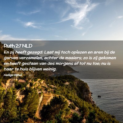 Picture 02 - Ruth 2:7 NLD - En zij heeft gezegd: Laat mij toch oplezen en - Bible Verse Picture
