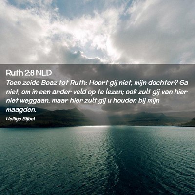 Picture 02 - Ruth 2:8 NLD - Toen zeide Boaz tot Ruth: Hoort gij niet, mijn - Bible Verse Picture