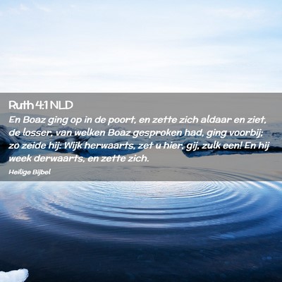 Picture 02 - Ruth 4:1 NLD - En Boaz ging op in de poort, en zette zich aldaar - Bible Verse Picture