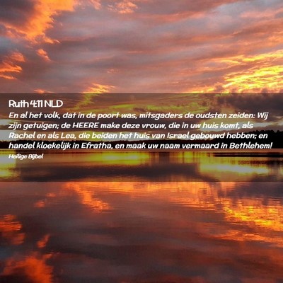 Picture 02 - Ruth 4:11 NLD - En al het volk, dat in de poort was, mitsgaders - Bible Verse Picture