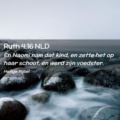 Picture 02 - Ruth 4:16 NLD - En Naomi nam dat kind, en zette het op haar - Bible Verse Picture