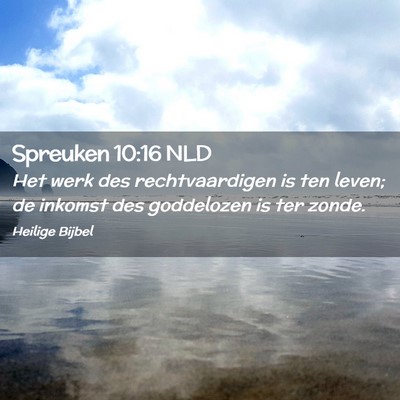 Picture 02 - Spreuken 10:16 NLD - Het werk des rechtvaardigen is ten leven; de - Bible Verse Picture
